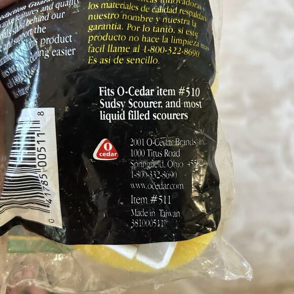 2001 O Cedar Sudsy Scourer Scrubber Sponge Refill Pack Of‎ 3 NOS - Picture 4 of 6